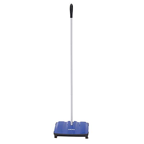 Image of Carlisle FoodService Products Duo-Sweeper Floor Sweeper, 12 inch, Blue (Pack of 4)