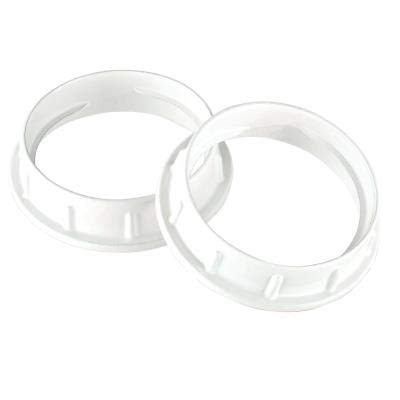 OhLectric 2 Inch Socket Ring - Sturdy Aluminium Construction - Threaded Socket Ring for Medium Base Lighting Fixtures - Holds 2-1/4" Glass Shade - Ideal Replacement Lamp Socket Ring, White - OL-39124