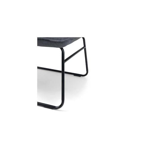 Sillón moderno tapizado lino gris con cojín lumbar miniatura 4