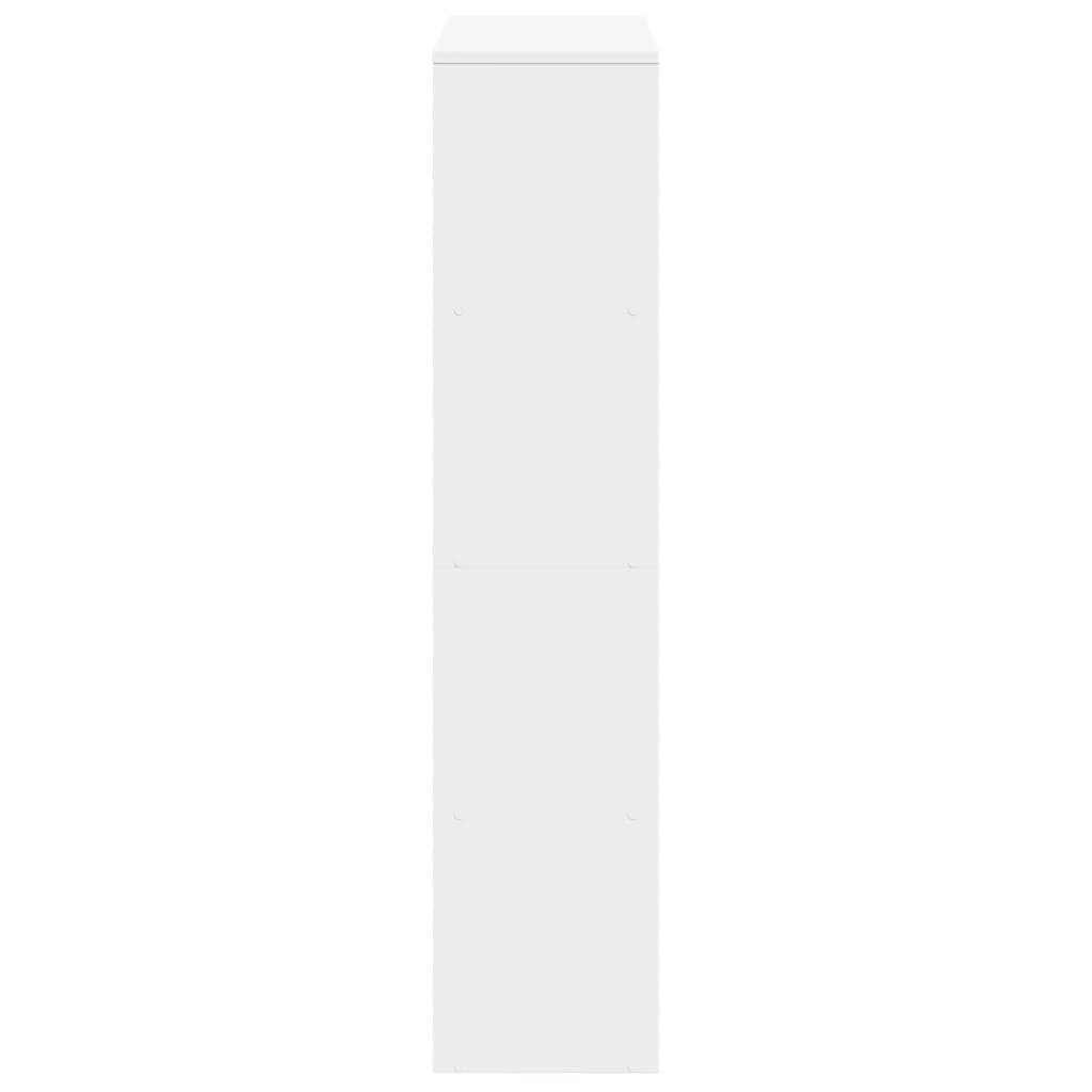 Generisch Raumteiler-Bücherregal 4 Stufen Weiß 131,5x29x131,5 cm,Möbel,Regalsysteme,Bücherregale Bücherschränke-857967
