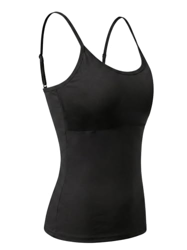 Image of DChica Essentials Padded Camisole Starter Bra for Young Girls, Sleeveless Undershirts Cami Vest with Adjustable Straps, Cotton Camisole Tank Top /Innerwear for Girls