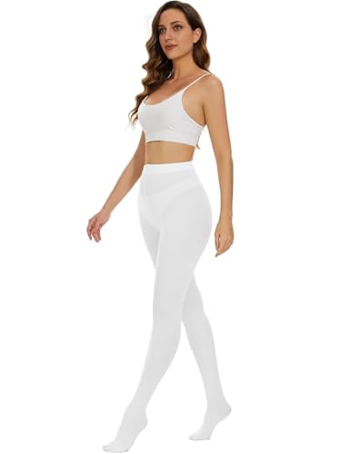 Womens 2 Pairs 80 Denier Ultra Soft Tights, High Waist Solid Color Footed Pantyhose with Multiple Colors2