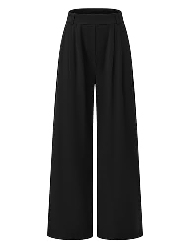 FitsT4 Sports Womens High Waisted Wide Leg Stretch Dress Pants Business Casual Pleated Trousers for Office Work3