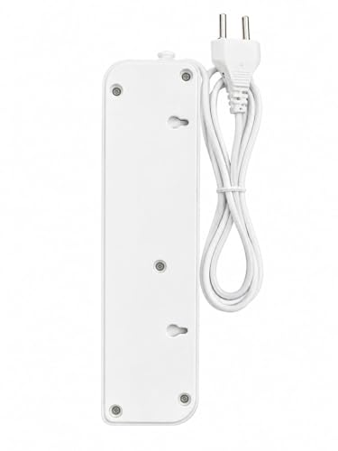 Image of 4-Socket Universal Power Strip with Master Switch, White, Extension Board with Indicator Light
