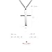 IXDEAXLY Cross necklace, metal simple pendant, fashionable and exquisite-Silver