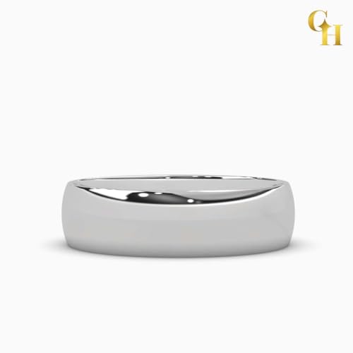 Image of Pure 925 Sterling Silver Plain Band Ring for Women Men in 18k Gold Plated | Simple Classic Wedding Ring for Him and Her | Best Gift | Couple Band