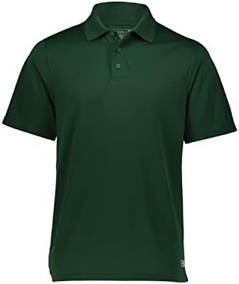 Russell Athletic Men's Standard Dri-Power Performance Golf Polo, Dark Green, XL