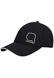 KARL LAGERFELD Gorra Logo en Relieve y Vivo Dorado Talla Unica (Negro)