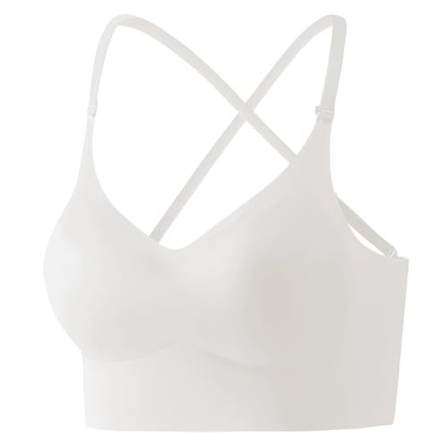 Soutien-gorge sans armature femme en coton léger extensible dos nageur