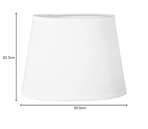 Image of AMAN ENTERPRISES Off White Drum and Taper Lamp Shade (12 Inch Taper Shade)