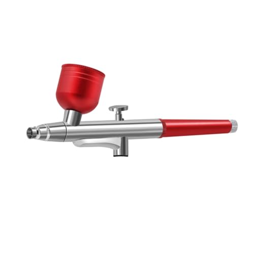 Pylorixz AeróGrafo PortáTil de AccióN úNica, Boquillas de 0,3 mm, BolíGrafo con AeróGrafo en Aerosol para Modelo, Pastel, UñAs, Pintura de Coche, Belleza, InyeccióN de Tinta, Rojo