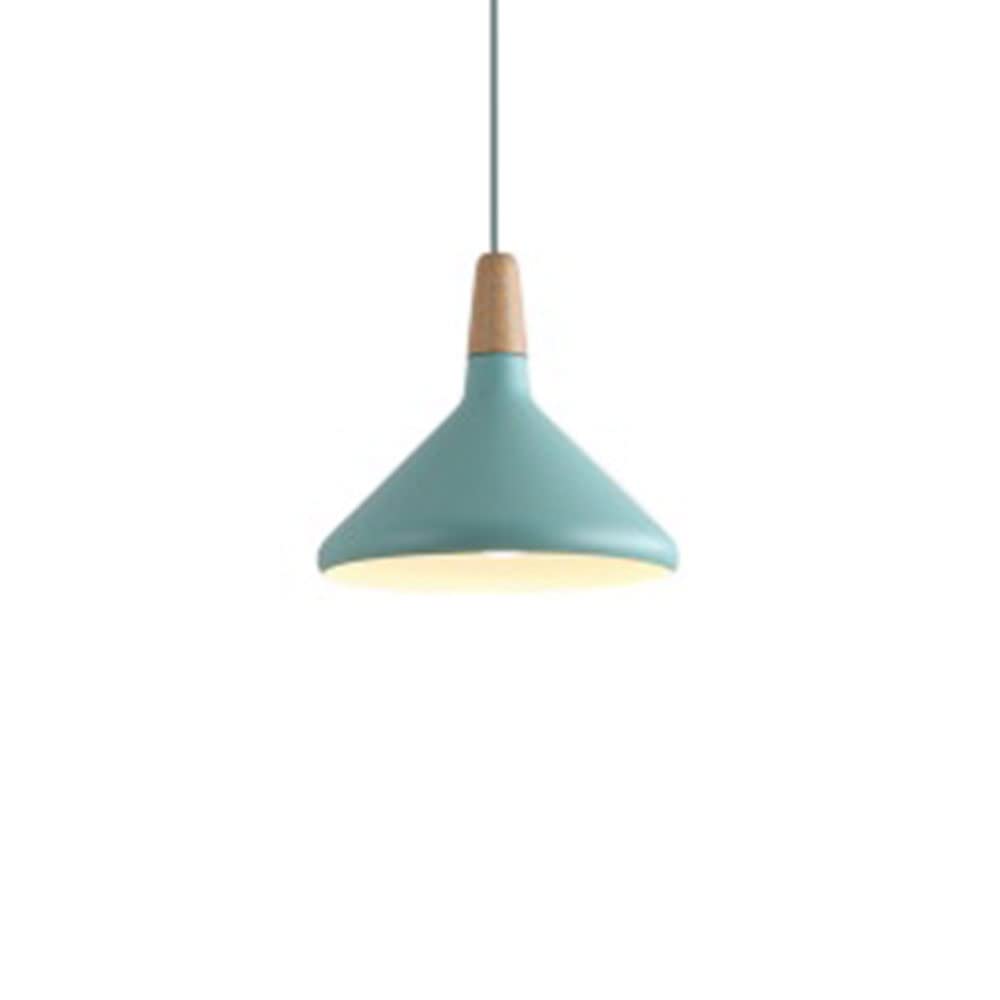HAIIQU Modern Pendant Light LED Modern Pendant Lighting With Wood Accent Metal Triangle Ceiling Hanging Light Industrial Indoor Hanging Lamp For Kitchen Dining Room Bedroom Restaurant