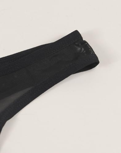 Sexy Code 1701 Men's Sheer Mesh Thong Underwear – Low Rise Breathable See-Through Bikini Briefs with Bold Prints4