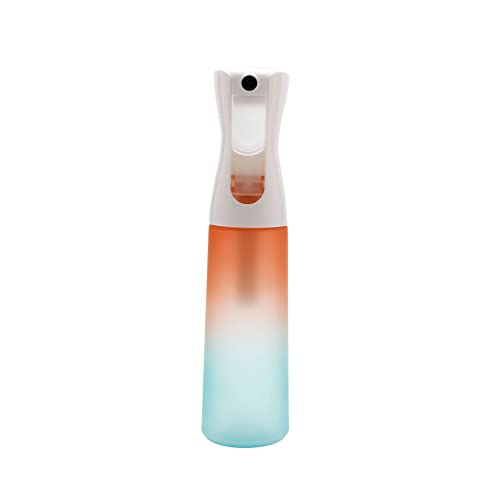 Botella de spray, botella de spray de plástico vacía de niebla fina, botella de spray de limpieza de niebla de agua para peinado rizado, botánico, cuidado de la piel (rosa degradado)