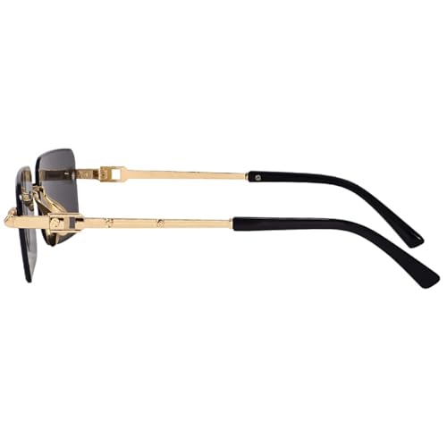Image of IFLASH UV Protected Retro Rectangular Rimless Sunglasses for Men and Women