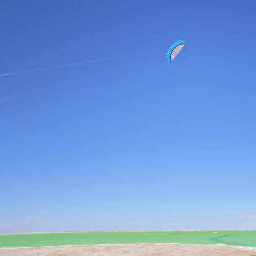 2.5m Blau, Zweileiner Matte, Drachen für Kinder und Erwachsene, 2x25m auf Winder mit Schlaufen