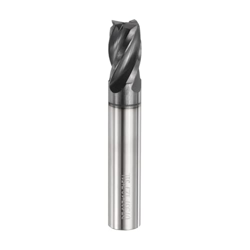 Image of HARFINGTON Carbide Square Nose End Mill Bit 5 /16 inch Cut Dia 4 Flutes TiAlN Coated Milling Cutter for Hardened Steel Metal (5 /16 inch Shank 1 /2 inch Cut Length 2 inch Long 30 Degree Helix)
