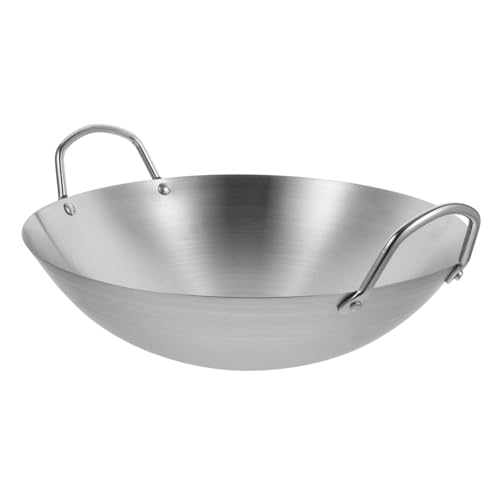Wok de acero inoxidable para cocina doméstica miniatura 1