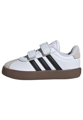 adidas Mixte Enfant VL Court 3.0 Shoes, Cloud White/Core Black/Grey One, 27 EU