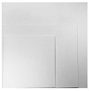 Quickdraw 5 x Artists Blank Canvas Boards Cotton Duck Gesso Primed 280g for Acrylic & Oil Painting (40 x 40cm)