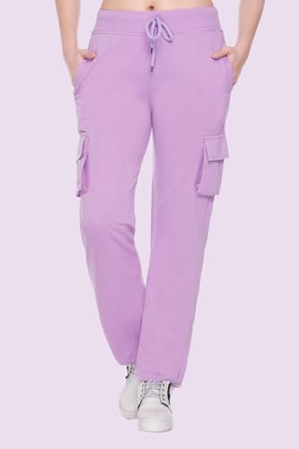 Image of White Moon Women's 4 Pocket Cargo Joggers for Gym - Comfortable Track Pants for Women, Cotton Jogger Combo Pack of 2, Ideal Track Pants for Women, Cargo Joggers for Everyday Wear