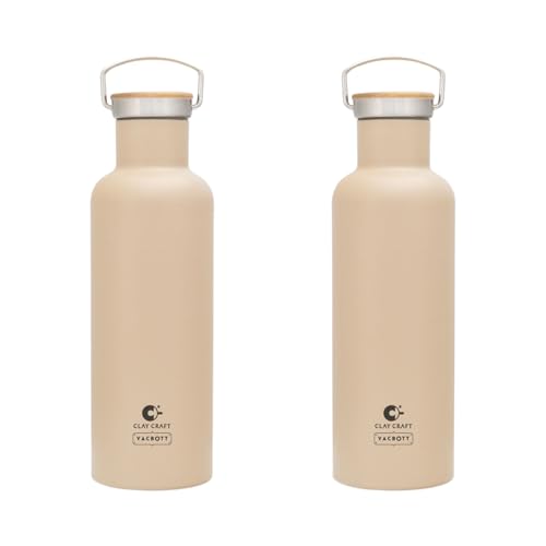 Image of CLAY CRAFT VACBOTT Melissa Classic Double Walled 18 Hours Hot and 24 Hours Cold Vacuum Insulated Flask 860 ml, 2 Pcs Bottles for Travelling|BPA-Free|Leak Proof|BIS Certified|1Year Limited Warranty