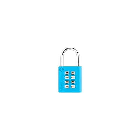 Zarker XB35 8-Digit Push Button Combination Padlock, 4 Digit Locking Mechanism, Blue, 1-Pack Cover