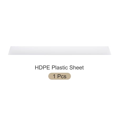 Rebower 48" x 6" x 1/2" HDPE Plastic Sheet, High Density Polyethylene Sheet Cutting Board White Solid Block, [for DIY, Home Floor]