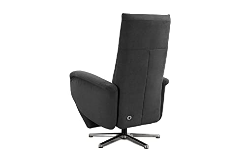 CAVADORE TV-Sessel Juba mit Akku / Pflegeleichter Fernsehsessel mit Aufstehhilfe + elektrisch verstellbarer Relaxfunktion / 2 E-Motoren / 75 x 112 x 82 / Soft Clean Bezug, Dunkelgrau – Bild 7