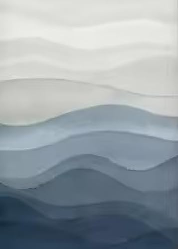 Art mural abstrait bleu pour dynamiser un salon contemporain - 2