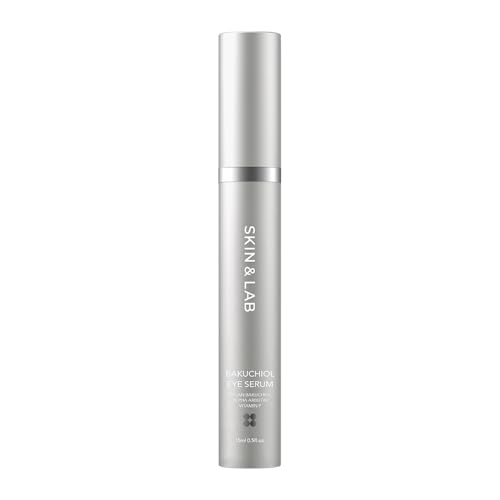 [SKIN&LAB] Bakuchiol Eye Serum with Caffeine, Roll-on Korean Under Eye Serum, Anti-Aging Wrinkle Care for Fine Lines, vegan, cruelty-free (0.5 Fl Oz)