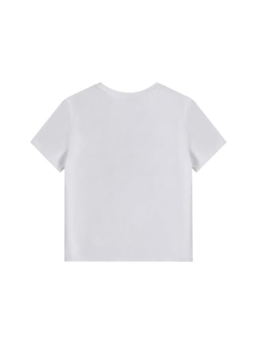 Image of RoseSeek Girl's Geometric Star Graphic Tee Tops Casual Summer Short Sleeve Crew Neck T Shirt