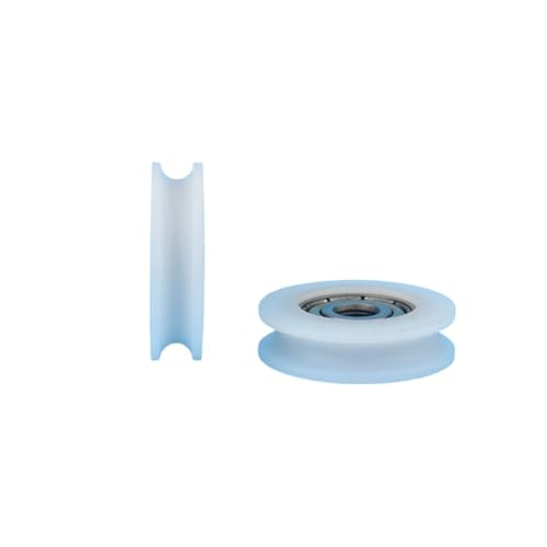 Galet à rainure en U 5x24x7mm en plastique nylon pour éliminer les blocages de câbles de poulie