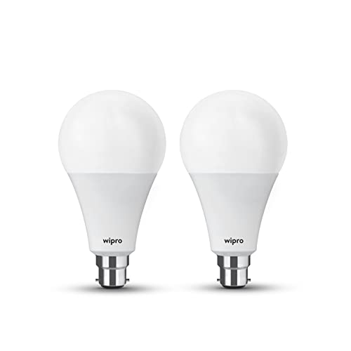Image of wipro Garnet 26W LED Bulb, Pack of 2 (White),Standard,N26001 2