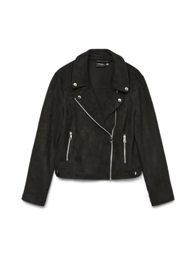 VERO MODA Vmjose Noos Veste courte en daim synthétique pour femme, Noir, L