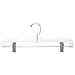 NAHANCO 600RC Heavy Weight Skirt/Slack Hanger with Metal Clips, 14", Clear (Pack of 100)