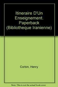Paperback Itineraire d'Un Enseignement [French] Book