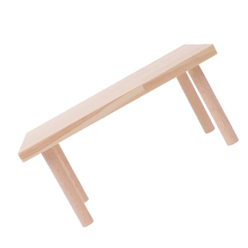 CVUTOVO ハムスター用木製プラットフォーム 建て 耐久性のある小動物用クライミングおもちゃ 餌台 アクセサリー コーナー 離設計 かわいいゴールデンハムスター用