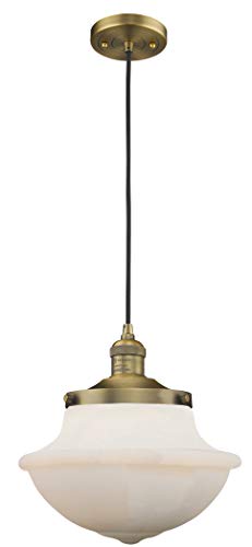 Innovations 201C-Bb-G541-Led Large Oxford 1 Light Mini Pendant Part Of The Franklin Restoration Collection, Brushed Brass