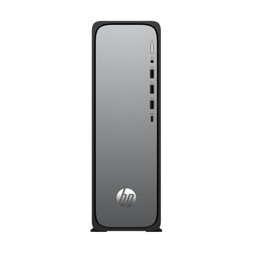 Image of HP OmniDesk Slim, 13th Gen Intel Core i3-13100 (8GB DDR5, 512GB SSD), Win11, M365* Office 24, Meteor Silver, 3.8kg, Black Wired Keyboard, UHD Graphics, S03-0019in