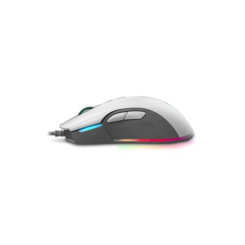 Eos Ivory Mouse da gaming professionale con illuminazione RGB, 16000 dpi e sensore ottico Pixart PMW 3360 - Colore Bianco - Mouse gaming - Immagine 7