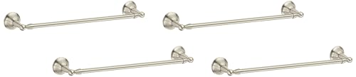 Image of Moen DN6824BN Sage 24-Inch Wall Mount Bathroom Single Bar Towel Bar, Brushed Nickel (Pack of 4)
