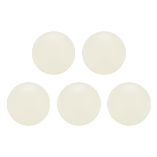 uxcell 5Pcs Nylon Bearing Balls 1" 25.4mm Polishing Solid Ball, G2 Precision, White