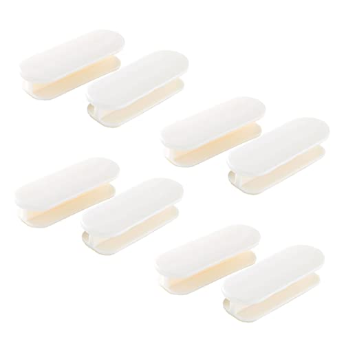 8個セッ 自己粘着式 取っ手 プラスチック 引き出しハンドル プルハンドル 貼り付けタイプ ラウンド プルハンドル 超便利 補助ハンドル モダンなシンプルさ ?キャビネットハンドル (ホワイト)