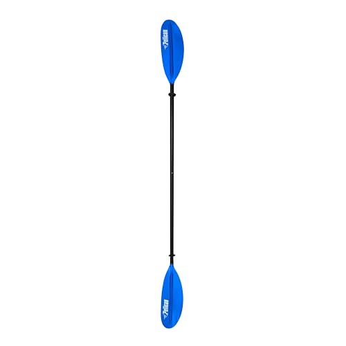 Image of Pelican- Standard Kayak Paddle - Aluminum Shaft and a Durable Polypropylene Blade - 0 /65 Blade Angle - with Drip Ring