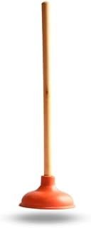 Kitchen Sink Unblocker Drain Unblocker Toilet Plunger & Sink Plunger Heavy Duty Unblocking Functional Tool with 150mm (6 inch) Cup and 400mm (16 inch) Wood Handle Plunger Drain Unblocker for Home
