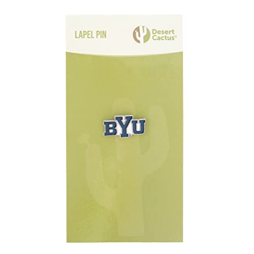 Image of Desert Cactus Brigham Young University Lapel Pin BYU Cougars Made of Metal for Formal Wear, Bag and Hat Jewelry, and Tie Tack