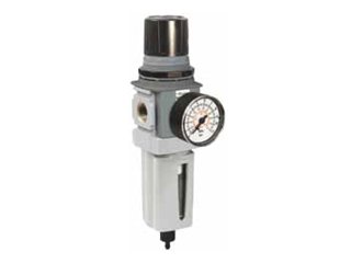 Parker Hannifin P32EB93EGMBNGP Series P32EB Aluminum Compact Filter/Regulator with Round Gauge, 5 µ Element, 8 bar/125 psig/0.8 MPa Range, Plastic Panel Mount Nut, 3/8" NPT Port