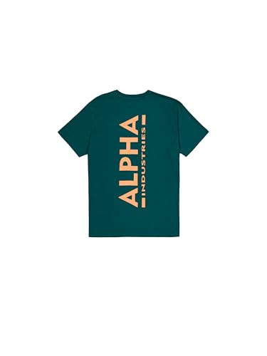 Alpha Industries Herren Backprint T, Force Green, M – Ansicht 4
