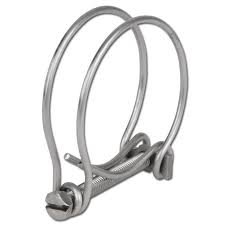 40mm(11/2") Pipe/Hose, Clamps for Corrugated Garden Pond Pipe,Ideal for use with Pumps,Filters and Waterfall Hose (Double Wire x2)